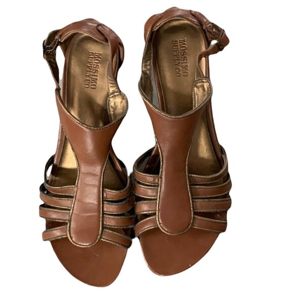 Mossimo Strappy Brown Cork Gladiator Wedge Sandal Sz 7-1/2 M #136N - Picture 5 of 8